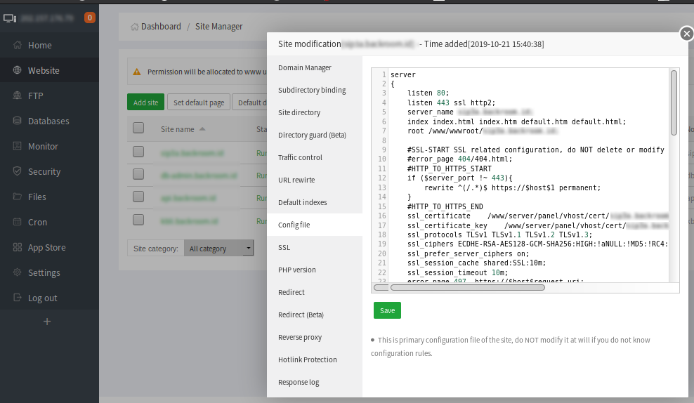 Virtual Host Config