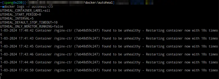 Autoheal Working!