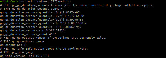 Metrics NATS