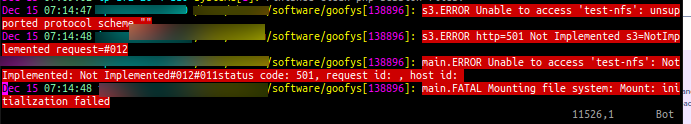 Error 501 was Because Your Credentials Wrong