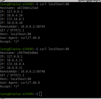 Test dengan curl