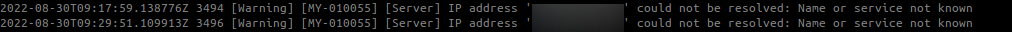 Failed Login with Default Verbosity
