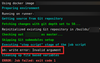 Saya Pikir Error nya Karena step_script