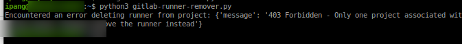 Ada Error/Warning, Tapi Beneran ke Hapus Runner nya dari Semua Project