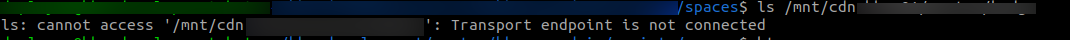 Transport endpoint is not connected