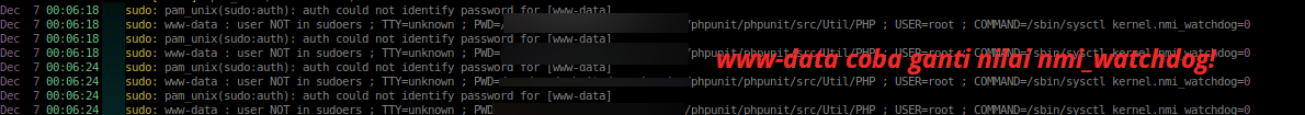 Log Mencurigakan di phpunit