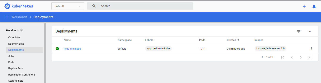 Minikube ‘hello-minikube’ Deployment