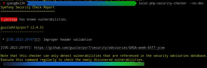 Check Packages Vulnerabilities