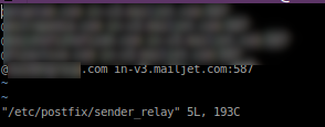 Konfigurasi di sender_relay