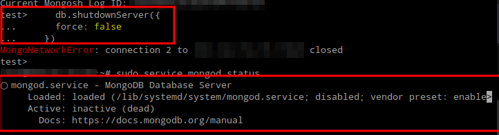 Clean Shutdown MongoDB