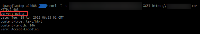 server: nginx, Header Info We Want To Remove