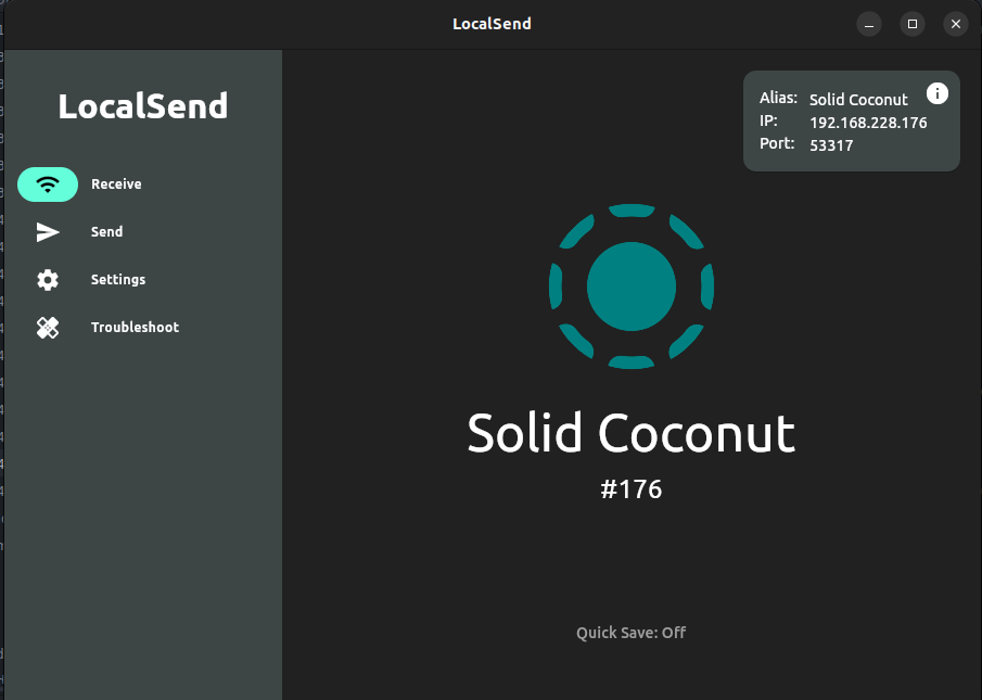 LocalSend di Laptop
