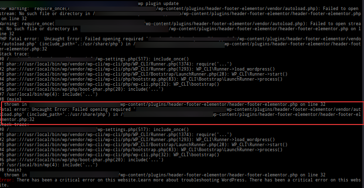 Debug dengan wp-cli