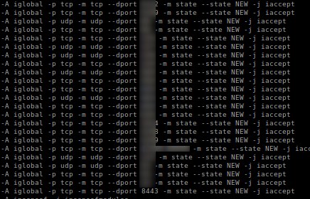 iptables -S